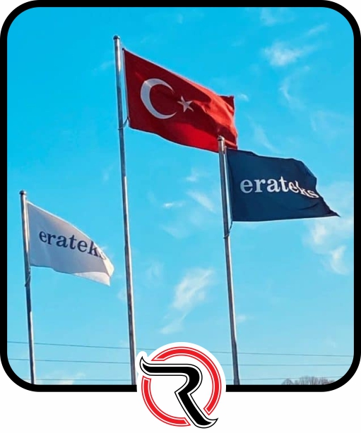 Çorlu Logolu ve Türk Gönder Direk Bayrağı