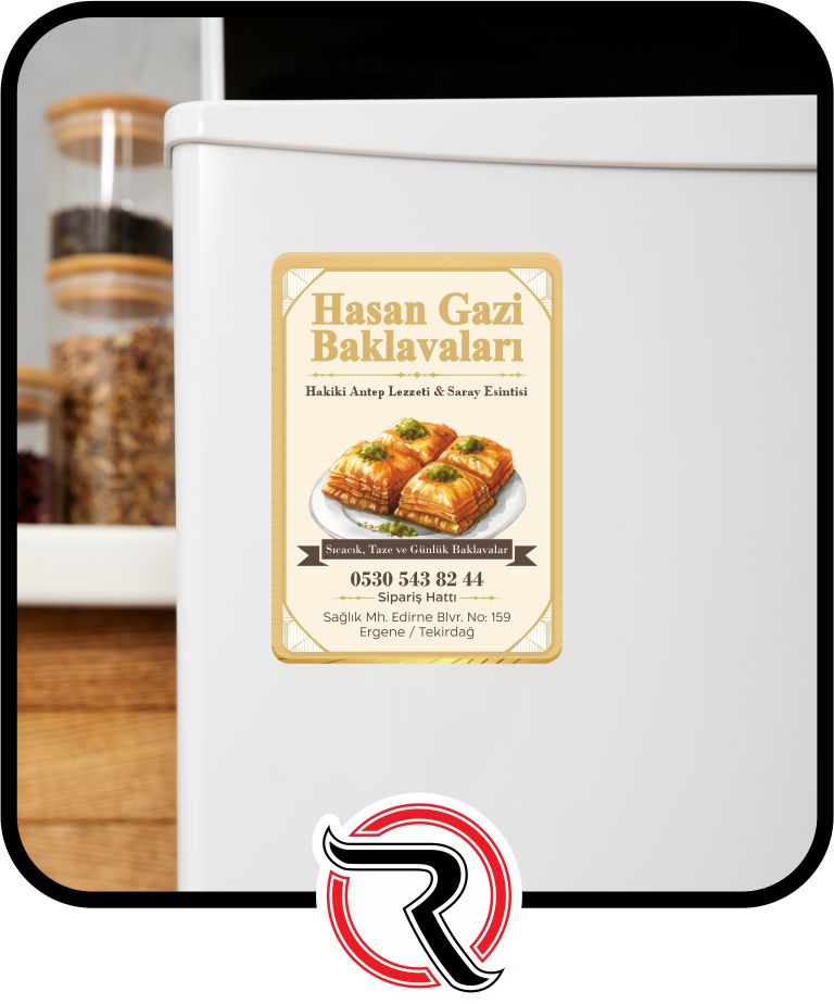 Baklavacı Mıknatıslı Magnet Baskı
