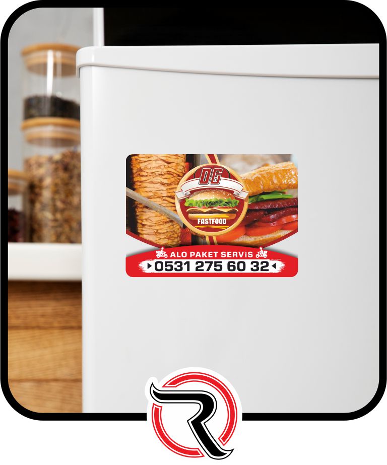 Fast Food Mıknatıslı Magnet Baskı